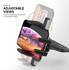 img 1 attached to IoT Easy One Touch 5 CD Slot Universal Car Mount: iPhone, Samsung, Moto, Huawei, Nokia, LG, Smartphone Holder