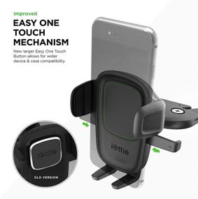 img 3 attached to IoT Easy One Touch 5 CD Slot Universal Car Mount: iPhone, Samsung, Moto, Huawei, Nokia, LG, Smartphone Holder
