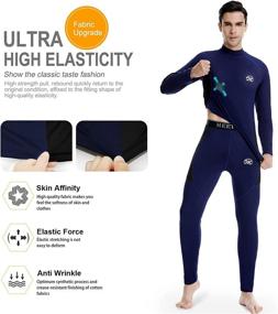 img 1 attached to 🏂 Wintergear Fleece Long Johns for Men: Thermal Underwear Set for Skiing, Compression Base Layer for Ultimate Warmth