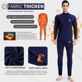 img 2 attached to 🏂 Wintergear Fleece Long Johns for Men: Thermal Underwear Set for Skiing, Compression Base Layer for Ultimate Warmth