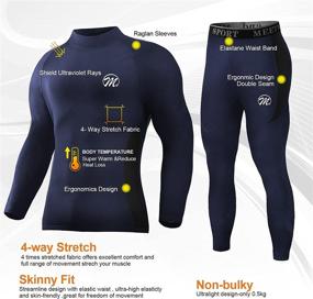 img 3 attached to 🏂 Wintergear Fleece Long Johns for Men: Thermal Underwear Set for Skiing, Compression Base Layer for Ultimate Warmth