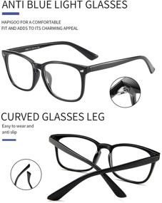 img 1 attached to 👓 Enhance Vision Comfort with 4-Pack Square Anti-Eyestrain Blue Light Blocking Glasses for Women and Men