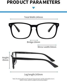 img 2 attached to 👓 Enhance Vision Comfort with 4-Pack Square Anti-Eyestrain Blue Light Blocking Glasses for Women and Men