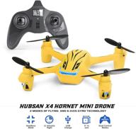 🚁 hubsan x4 hornet mini drone - 11 minutes flight time, headless mode, altitude hold, speed modes, led lights, 330' range, portable rc quadcopter - ideal gift for kids логотип