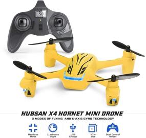 img 4 attached to 🚁 Hubsan X4 Hornet Mini Drone - 11 Minutes Flight Time, Headless Mode, Altitude Hold, Speed Modes, LED Lights, 330' Range, Portable RC Quadcopter - Ideal Gift for Kids