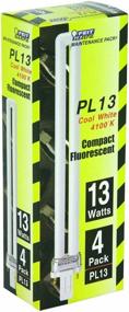 img 1 attached to 💡 Feit Electric PL13/41/MP 13-Watt PL Cool White Compact Fluorescent Bulb - Pack of 4