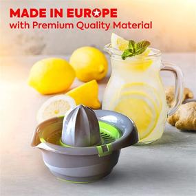 img 2 attached to 🍋 Соковыжималка Mueller Citrus Lemon Orange Juicer - ручной соковыжималка с поворотным прессом - ручная соковыжималка, легко налить жидкость - произведено в Европе - можно мыть в посудомоечной машине - серый