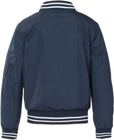 img 3 attached to 🧥 Stay Stylish and Dry with our Boys' Lightweight Water Resistant Varsity Bomber Flight Jacket