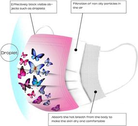 img 3 attached to Disposable Face_Masks Butterflies Breathable Protective