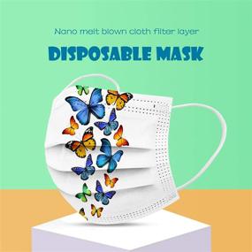 img 2 attached to Disposable Face_Masks Butterflies Breathable Protective