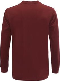 img 3 attached to 👕 TICOMELA Men's Cotton Sleeve Henley Shirts: Style, Comfort, and Durability Combined