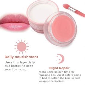 img 1 attached to Strawberry Lip Scrub & Double Effect Lip Sleeping Mask: Overnight Moisturizing Repair Treatment for Chapped Skin, Peeling Lips. Includes Lip Balm, Primer for Optimal Results!