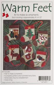 img 2 attached to Cozy Christmas Crafts: Rachel's of Greenfield Warm Feet Felt Stocking Ornament Kit - K0513