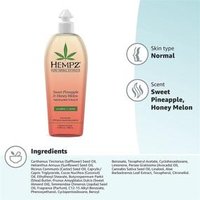 img 1 attached to Hempz Hydrating Sweet Pineapple & Honey Melon Bath and Body Oil for Women | Conditioning Body Moisturizer with Natural Hemp Seed Oil | Premium Body Oils, 6.76 fl. oz