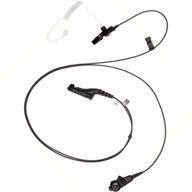 🎧 motorola solutions pmln6129a smart 2-wire communications earpiece with transparent tube, black logo