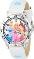 disney kids' princess watch with white band - pn1172: sparkle with timeless magic! logo