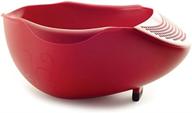 🍲 norpro nor-2176 serving bowl with strainer in vibrant red: your perfect kitchen essential! logo