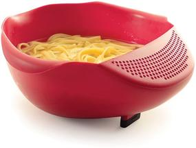 img 3 attached to 🍲 Norpro NOR-2176 Serving Bowl with Strainer in Vibrant Red: Your Perfect Kitchen Essential!