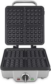 img 3 attached to 🥞 Cuisinart Silver Belgian Waffle Iron with Pancake Plates - Single Serve, WAF-300P1