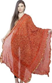 img 4 attached to 👘 Экзотическая Индийская Jodhpur Bandhani Tie-Dye Gharchola Dupatta с золотым нитяным плетением