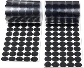 img 4 attached to 🔘 500 Pcs (250 Pair) Black Hook and Loop Dots - 5/8" Diameter Self Adhesive Dot Sticky Back Coins - Ideal for School, Office, Home