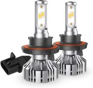 🔦 ccjk h13 9008 led headlight bulbs - 100w 12000lm 6000k xenon white - high/low beam, fog light conversion kit - ip67, csp chips, 360 degree angle logo