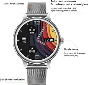 img 3 attached to ⌚ VEKEY Smart Watch: GPS Fitness Tracker with Blood Pressure Monitoring and Heart Rate Analysis for Men and Women - Silver