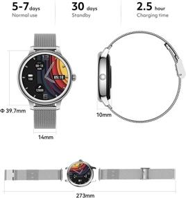 img 2 attached to ⌚ VEKEY Smart Watch: GPS Fitness Tracker with Blood Pressure Monitoring and Heart Rate Analysis for Men and Women - Silver