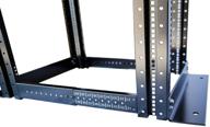 🔒 high-quality 15u 4 post open rack frame enclosure - adjustable depth 19 inch server rack, constructed with cold rolled steel, standing 36 inches tall logo