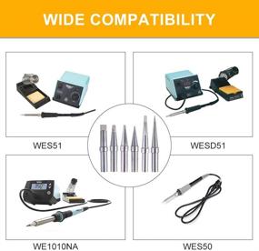 img 1 attached to 🔧 Weller ET Soldering Iron Replacement Tips - 6pcs Solder Tips for WES51/50, WESD51, PES51/50, WE1010NA, WCC100, LR21 ET Tip Series (6PCS-01)