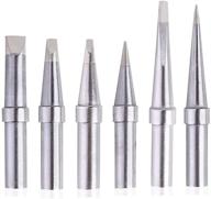 🔧 weller et soldering iron replacement tips - 6pcs solder tips for wes51/50, wesd51, pes51/50, we1010na, wcc100, lr21 et tip series (6pcs-01) logo