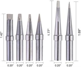 img 2 attached to 🔧 Weller ET Soldering Iron Replacement Tips - 6pcs Solder Tips for WES51/50, WESD51, PES51/50, WE1010NA, WCC100, LR21 ET Tip Series (6PCS-01)