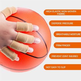 img 2 attached to 🖐️ Breathable Finger Sleeves with Thumb Splint Brace for Pain Relief - 30 Piece Bundle with Storage Bag - Ideal for Arthritis, Trigger Finger & Sports