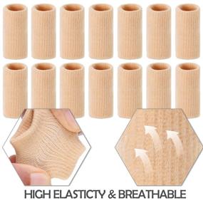 img 1 attached to 🖐️ Breathable Finger Sleeves with Thumb Splint Brace for Pain Relief - 30 Piece Bundle with Storage Bag - Ideal for Arthritis, Trigger Finger & Sports