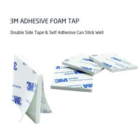 img 3 attached to 🔘 YISION 100 Pieces 3m Double Sided Sticky Pads: High-Quality Super-Sticky Adhesive Foam Pads for Mounting | 26 x 26 x 2mm | Square, White