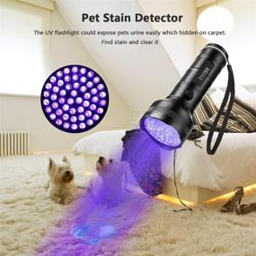 img 2 attached to 🔦 711TEK UV Flashlight Black Light: Powerful Pet Urine Detector & Stain Revealer with 51 LEDs - Perfect for Dogs, Cats, Bed Bugs & Dry Stains!