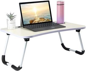 img 4 attached to Портативный складной стабильный стол для ноутбука без сборки