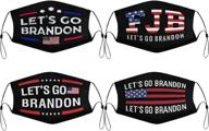 🎭 unisex let's go brandon mask - 2 pack, breathable & reusable fjb face mask for adults logo