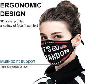 img 3 attached to 🎭 Unisex Let's Go Brandon Mask - 2 Pack, Breathable & Reusable Fjb Face Mask for Adults