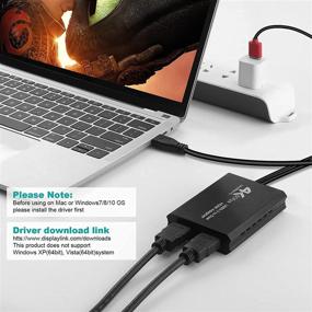 img 2 attached to 💻 Адаптер USB 3.0 к HDMI 4K UHD - чип Displaylink, двойной 4K 60 Гц Ультра HD USB к HDMI преобразователь дисплея, 4K 30 Гц, 2K 60 Гц - внешняя видео- и графическая карта (USB32HD4K60Hz) для монитора, Mac, Windows - улучшенный SEO.