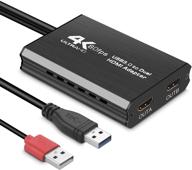 💻 адаптер usb 3.0 к hdmi 4k uhd - чип displaylink, двойной 4k 60 гц ультра hd usb к hdmi преобразователь дисплея, 4k 30 гц, 2k 60 гц - внешняя видео- и графическая карта (usb32hd4k60hz) для монитора, mac, windows - улучшенный seo. логотип