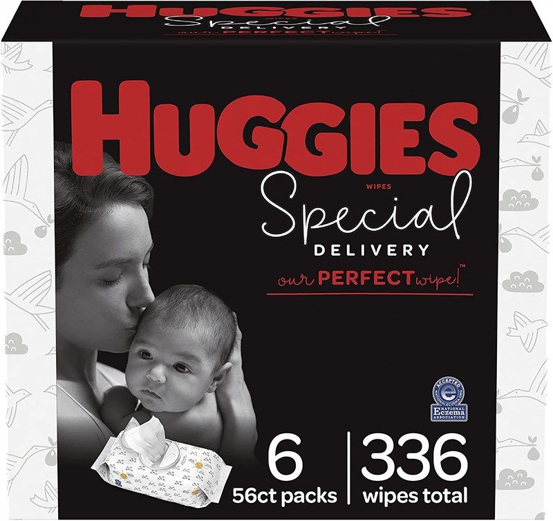 huggies delivery hypoallergenic unscented flip top 로고