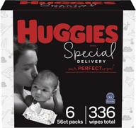 huggies special delivery unscented hypoallergenic baby diaper wipes - 56 count, pack of 6 logo