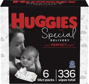 img 4 attached to Huggies Special Delivery Unscented Hypoallergenic Baby Diaper Wipes - 56 Count, Pack of 6