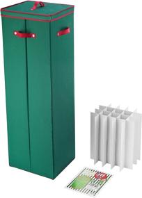 img 3 attached to Elf Stor 40 inch Tall Green Wrapping Paper Storage Box - Model 83-DT5518