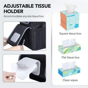 img 1 attached to 🚗 Convenient and Leakproof Farasla All-in-One Car Trash Can with 2 Removable Liners – Adjustable Tissue Holder & Straps included!