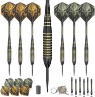 cc-exquisite professional steel tip darts set with 6 x 22g brass barrels, 12 flights, aluminum shafts, and accessories - perfect for dart enthusiasts! логотип