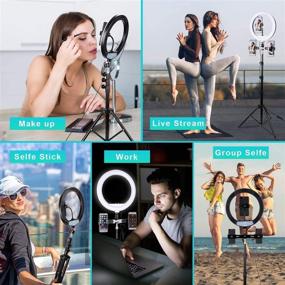 img 3 attached to ECOOLBUY LED Ring Light Portable Folding 10Inch12Inch Make Up RingLight Tripod Stand For YouTube Video