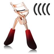 💫 professional lash curler with spring loaded extra curl - jdo eyelash curler, rose gold, fits all eye shapes, no pinching, makeup tool for eyelashes logo