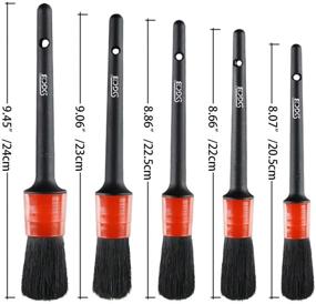 img 3 attached to 🧽 COCODE Detail Brush Set (5-Piece): Ideal Auto Detailing Brushes for Car, Motorcycle, and Automotive Cleaning - Wheels, Dashboard, Interior, Exterior, Leather, Air Vents, Emblems